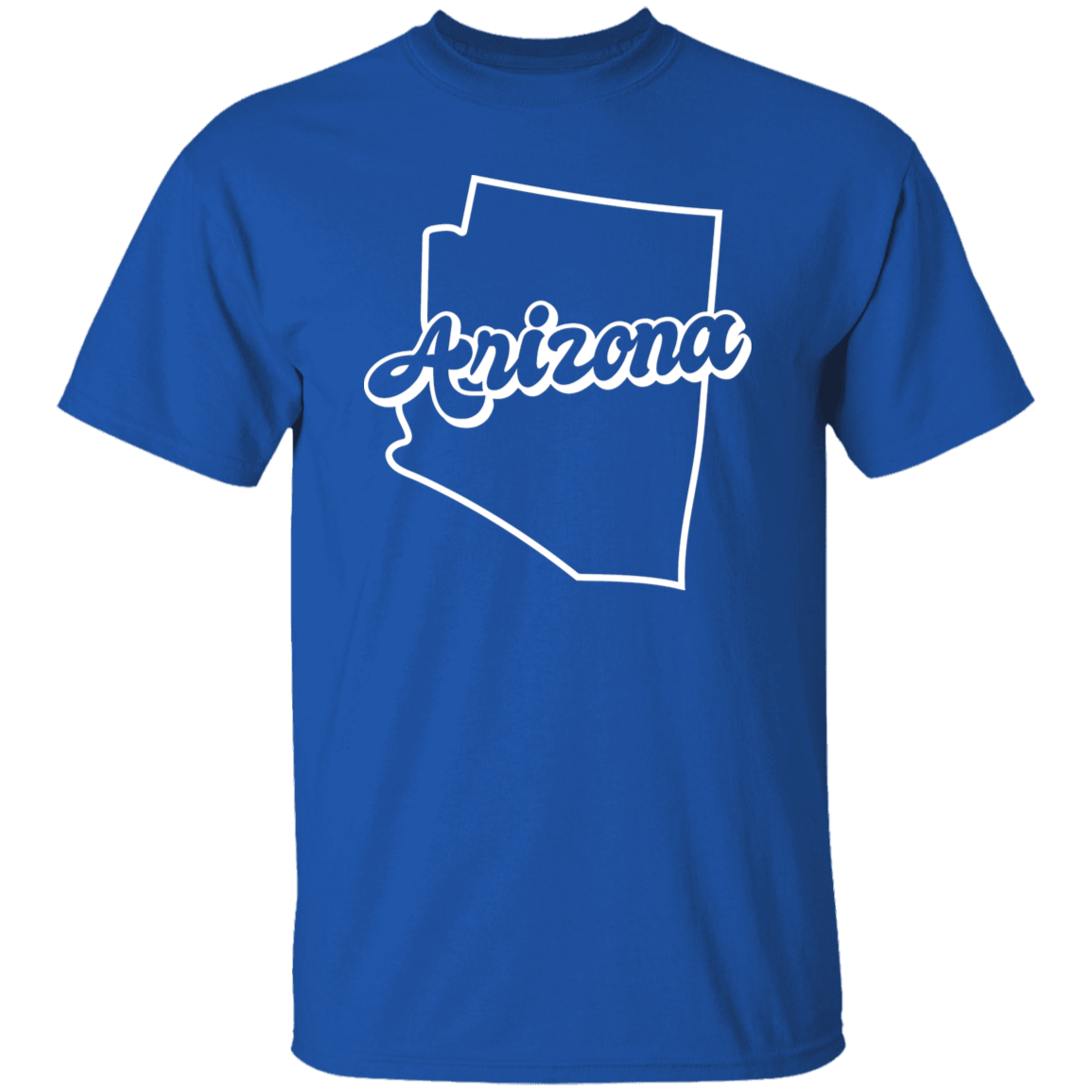Arizona State Outline White Print T-Shirt