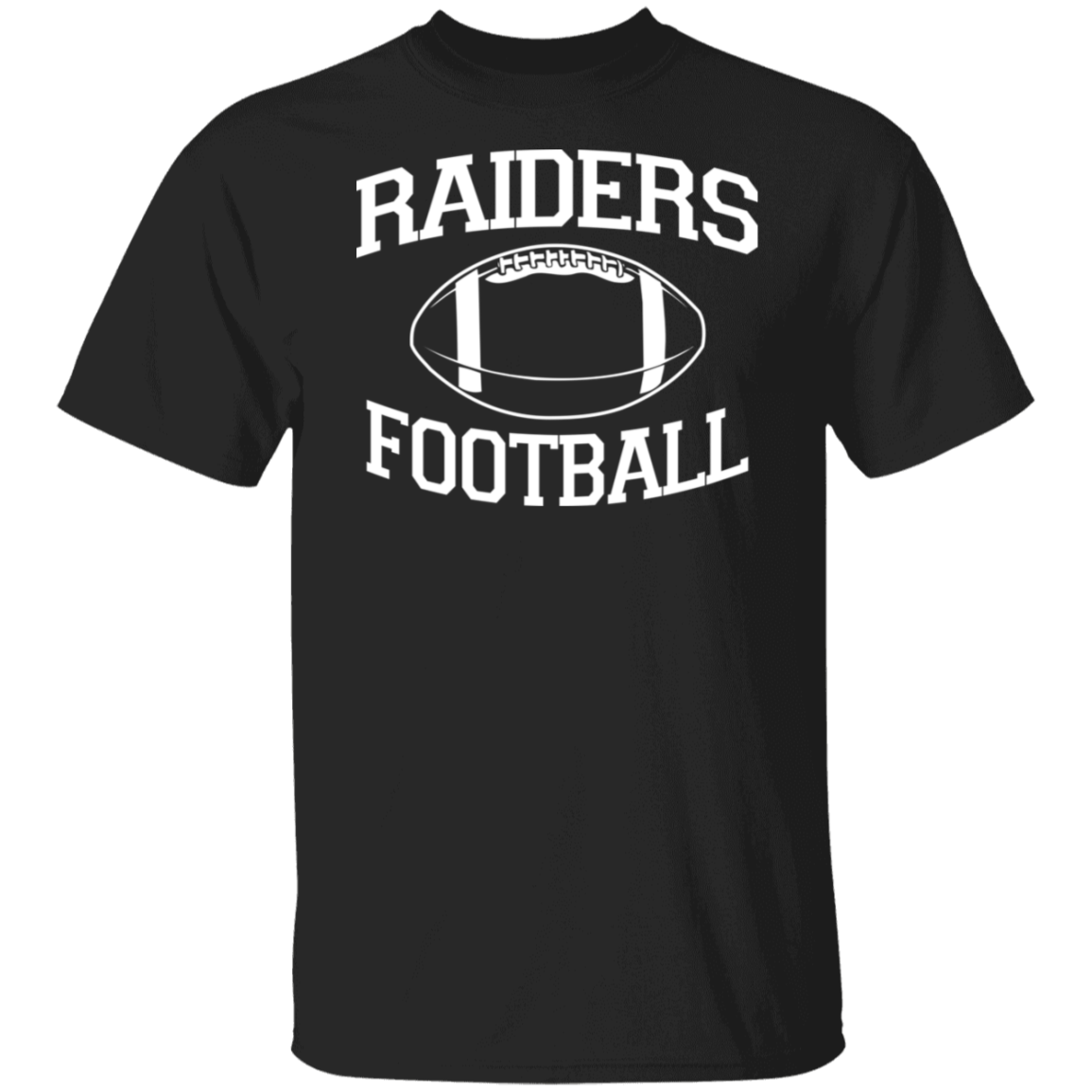 Raiders Football White Print T-Shirt