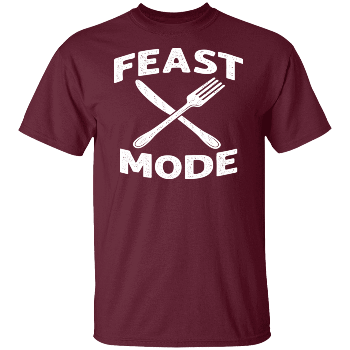 Feast Mode White Print T-Shirt