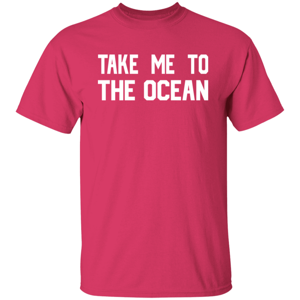 Take Me To The Ocean White Print T-Shirt