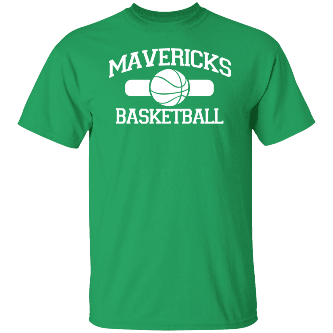 Mavericks Basketball White Print T-Shirt