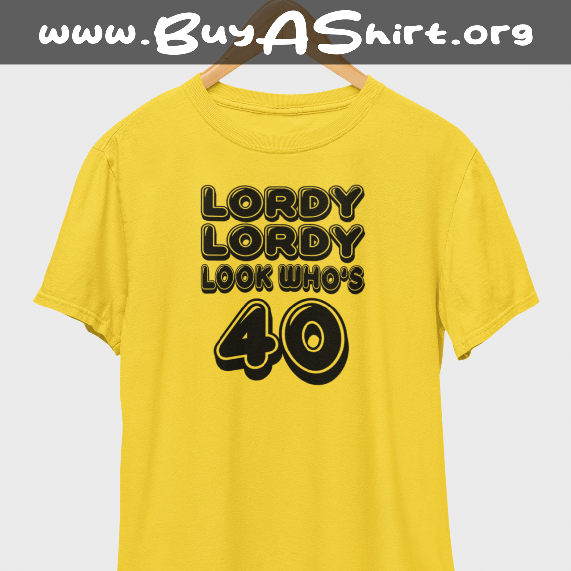Lordy Lordy Look Who's 40 Black Print T-Shirt