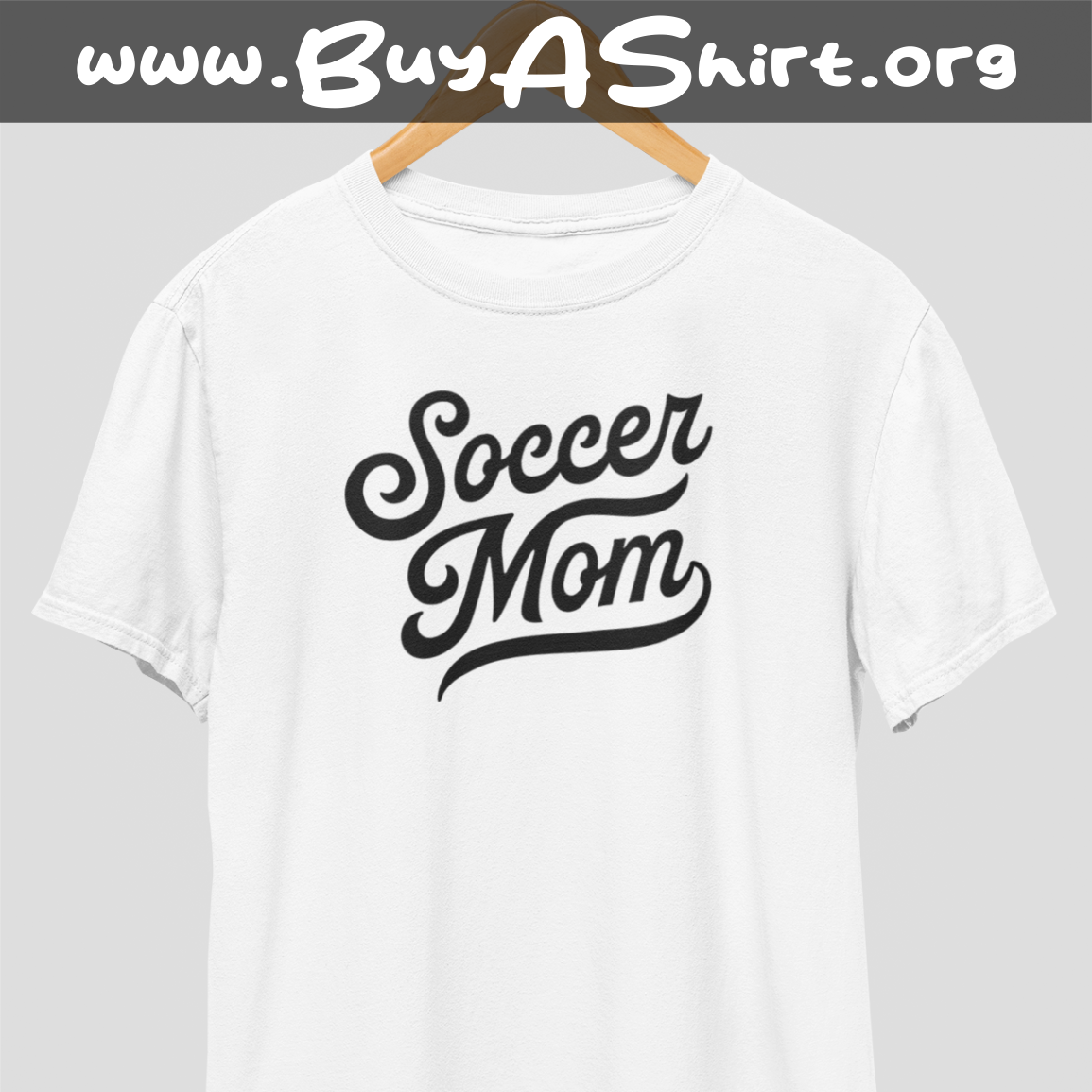 Soccer Mom Script Black Print T-Shirt
