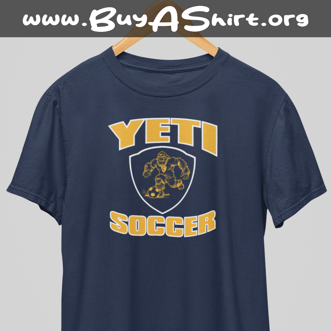 Yeti Soccer Navy Blue T-Shirt